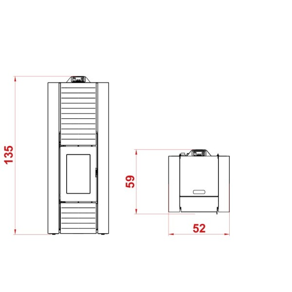 Poêle à pellets Palazzetti Martina IDRO Lux : Chaleur Performante 10/15kW, Acier Élégant