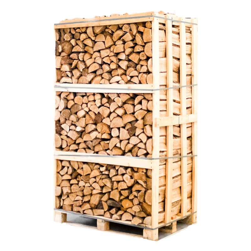 Palette de Bois de Chauffage Chêne Fendu 33cm Séché au Four Prêt à Brûler